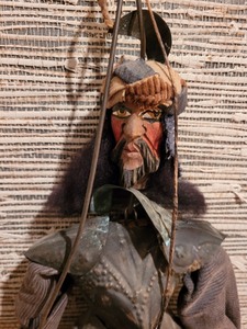 lot 249 image: Pair of Vintage Medieval Style and Thai Puppets