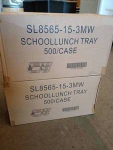 lot 33 image: (2) Cases of School Lunch Trays - 1,000 Trays Total
