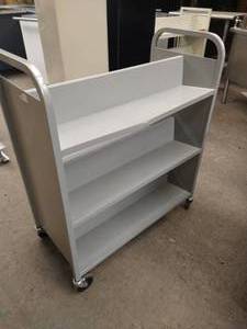lot 84 image: Rolling Metal Book Cart