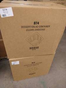 lot 114 image: (2) Cases of Plastic Salad Containers - 2,400 Trays Total