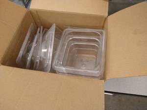 lot 156 image: (3) Plastic Food Bins & Several Lids