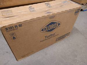 lot 220 image: Box of (3) Bottles Clorox Turbo Disinfectant Cleaner