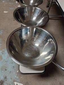lot 261 image: Newly Added (3) Large Stainless Steel Mixing Bowls