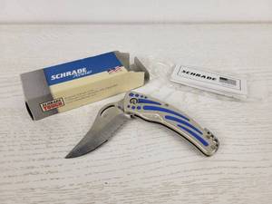 lot 211 image: New Schrade 3 Blade Folding Pocket Knife in Original Box - Made in the USA
