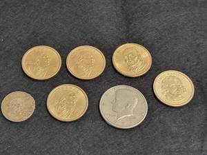 lot 221 image: Lot of US Dollar Coins, 1972 Kennedy Half Dollar and More
