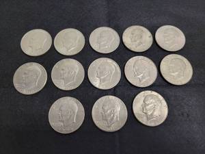 lot 235 image: (13) Ike Dollar Coins