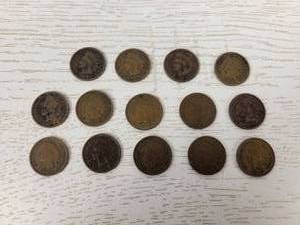 lot 239 image: (14) Indian Head Cents