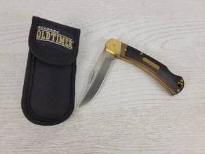 lot 304 image: Schrade Old Timer 3.5 Blade Folding Knife with Sheath