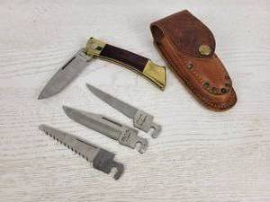lot 206 image: CASE XX Changer Folding Kinfe Set - 3.5 Blade with Sheath