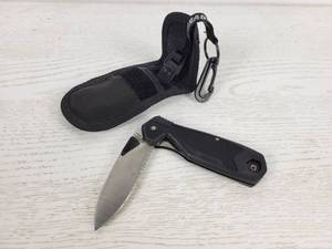 lot 313 image: Schrade 3.5 Blade Folding Knife with Sheath - Made in the USA