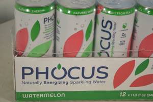 lot 13 image: Phocus Naturally Energizing Sparkling Water 12-Pack Watermelon Flavor