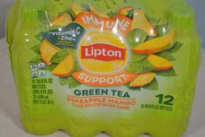 lot 62 image: 12-Pack Lipton Immune Support Green Tea Pineapple Mango Flavor