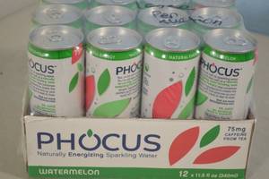 lot 63 image: Phocus Naturally Energizing Sparkling Water 12-Pack Watermelon Flavor