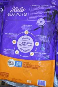 lot 117 image: Halo Elevate Large Breed Dog Food Chicken  Ancient Grains Recipe