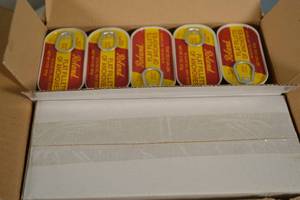 lot 203 image: Case of Roland Flat Filet Anchovies in Olive Oil 100 Cans