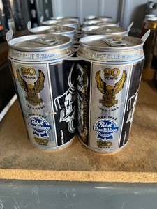 lot 41 image: 8 cans pbr 90th anniversary collectable beer
