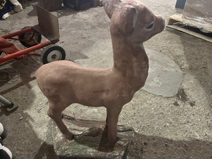 lot 85 image: Whitetail concrete fawn