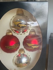 lot 59 image: Harley Davidson Christmas Ornaments 3 sets