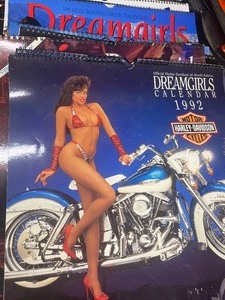 lot 69 image: Harley Davidson Calendars  flags  printed material