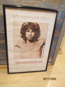 lot 35 image: Framed Jim Morrison Poster...