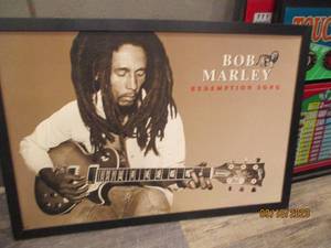 lot 56 image: Bob Marley Redemption Song Framed A...