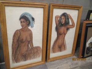 lot 59 image: Pair of Tasteful Nude Paintings...