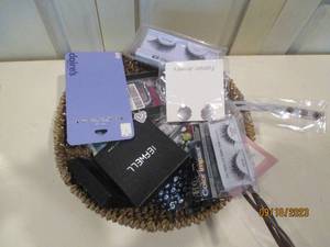 lot 69 image: Basket of Eyelashes, Jewelry Etc...