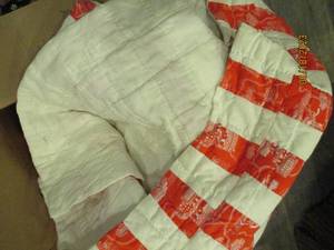 lot 93 image: Handmade Red and White Quilt...