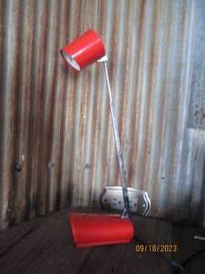 lot 112 image: Orange Mid-Century Adjustable Arm D...