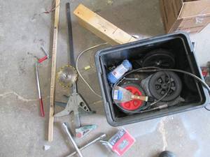 lot 391 image: File tote fill of assorted hardware...