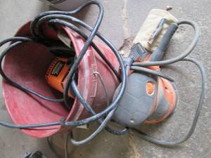 lot 398 image: Ridgid orbital palm sander and wet...