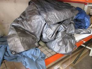 lot 412 image: Collection of assorted tarps, cover...