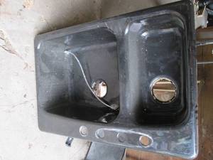 lot 428 image: Black Cast Iron dual section kitche...