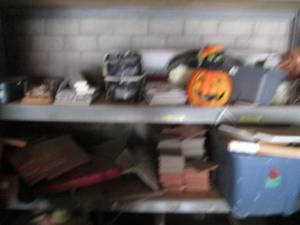 lot 436 image: 2-shelves of assorted tile, granite...
