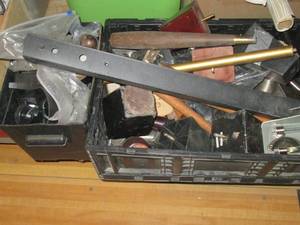 lot 888 image: Containers of furniture feet, legs ...