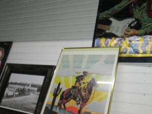 lot 901 image: Jimi Hendrix wall art, Bob Dylan wa...