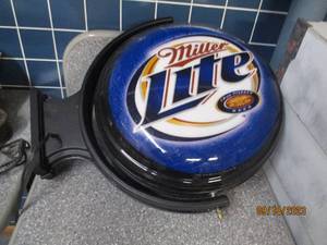 lot 182 image: Rotating Miller Beer Light...