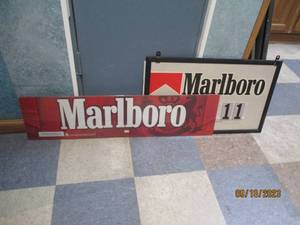 lot 192 image: Vintage Marlboro Advertising Signs...