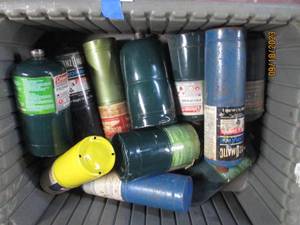 lot 210 image: Propane One Pound Empty Cylinders