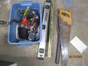 lot 224 image: Levels, Saws, Misc.