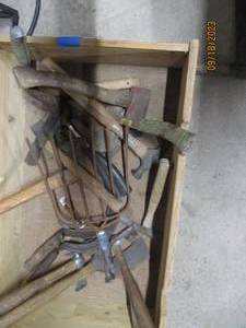 lot 247 image: Hatchets & Hand Scythe...