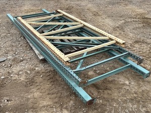 lot 13 image: Lot Of Tear-Drop Pallet Racking