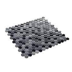 lot 22 image: Daltile Decor Accents Hanlon Bee 10 in. x 11 in. x 8 mm Porcelain Penny Round Mosaic Floor and Wall Tile (26.56 sq. ft.)