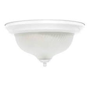 Hampton Bay 11 in. 2-Light White Flush Mount