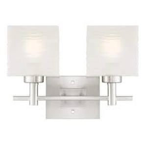 Westinghouse Alexander 2-Light Brushed Nickel Wall Mount Bath Light