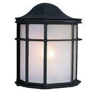 Volume Lighting Black Hardwired Outdoor Coach Light Sconce with White Acrylic Lens