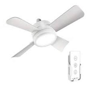 Bell  Howell 15.7 in. Indoor White Ceiling Fan with Remote, LED Light, Socket