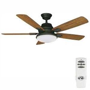 Hampton Bay Latham 52 in. LED Indoor Oil Rubbed Bronze Ceiling Fan with Light Kit and Remote Control