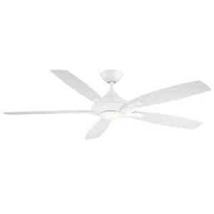 Home Decorators Collection Petersford 56 in. Integrated LED Indoor White Ceiling Fan with Light Kit and Remote Control