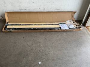 lot 107 image: ZINUS Mia King Size Metal Platform Bed Frame with Wood Slat Supports - Black